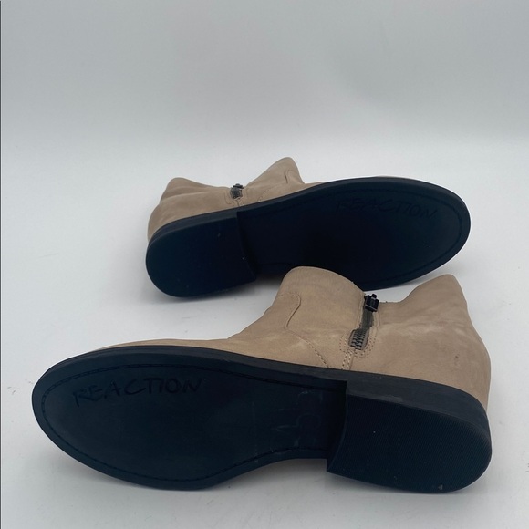 Kenneth Cole Beige Ankle Booties Wedge women 8.5M casual fall suede retro Y2K - Picture 9 of 13